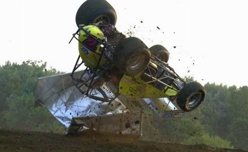 Shiawassee Fair - Chris Webster Crashing (newer photo)